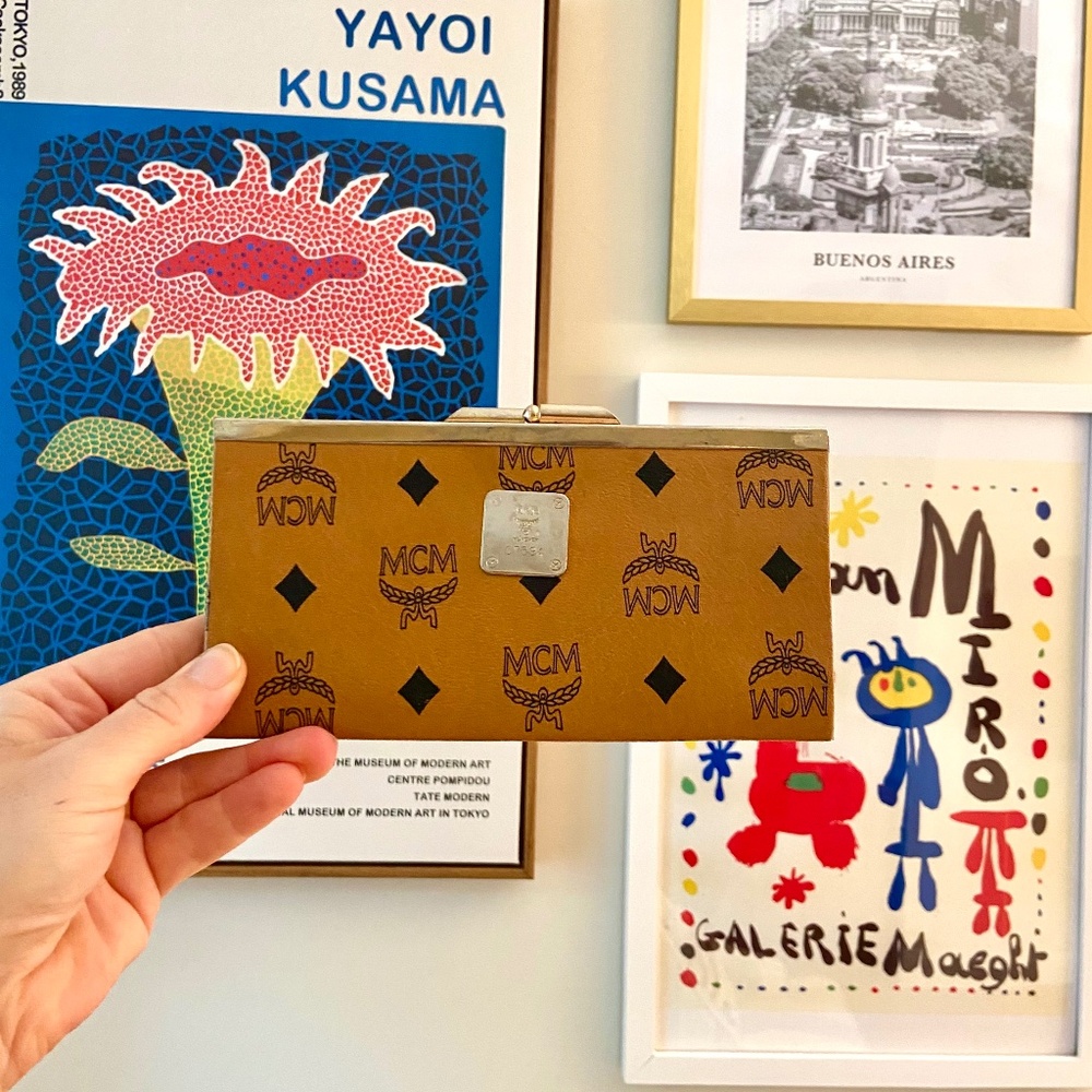 MCM Style Print Snap Wallet